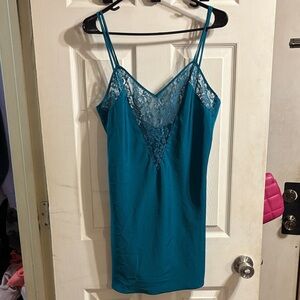 Victoria's Secret Teal Lace Slip